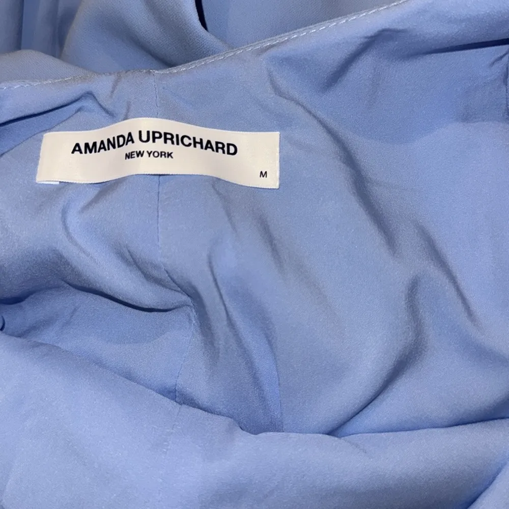 NEW Amanda Uprichard Marbella Low Back Column Maxi Baby Blue Dress sz M - Image 6