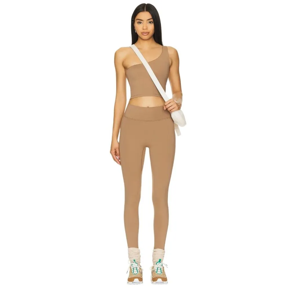 Nubyen Paris One Shoulder Longline Bra Top in Fawn Large New as - Image 8