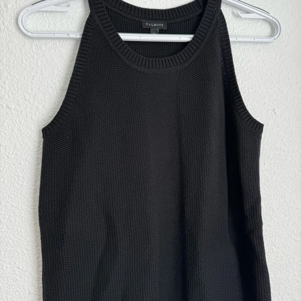 black 100% cotton knit sweater tank size XS - Image 3
