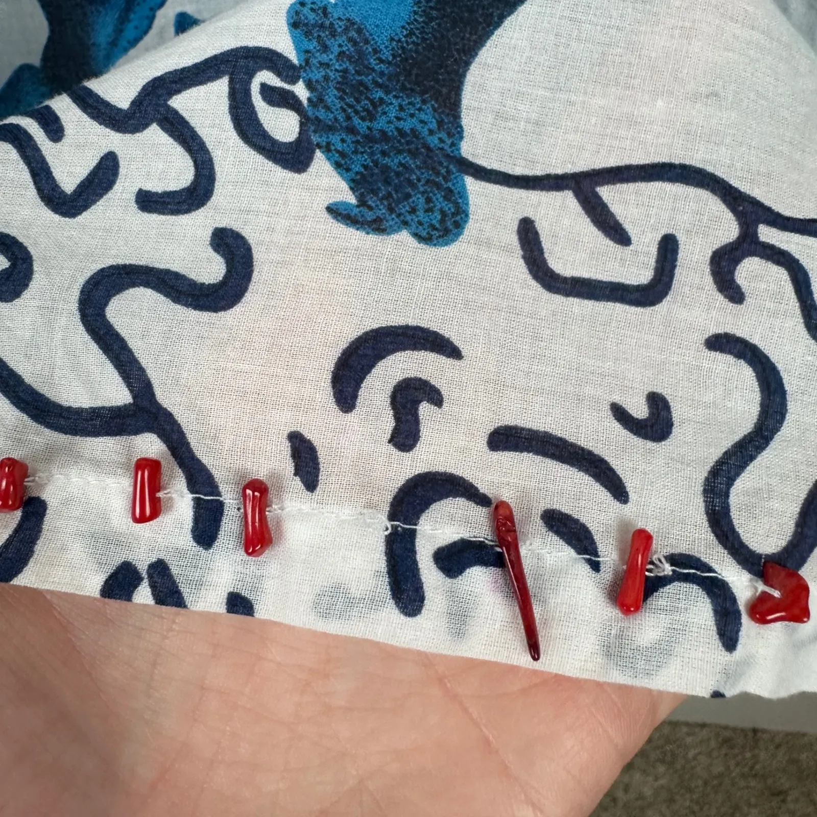 Soft Surroundings Womens Seychelles Beaded Trim Fish Tunic Size XS Cover Up - Image 7