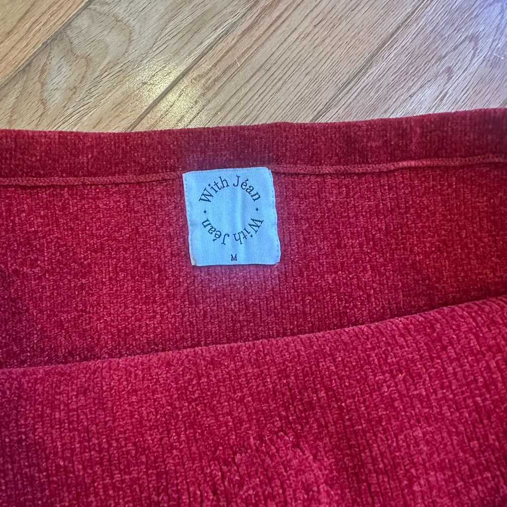 With jean Belle Top | Red - Image 11