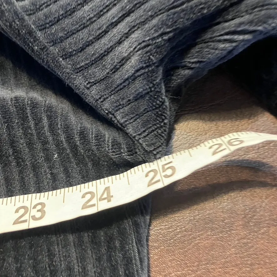 J. Jill Black Wide Rib Velour Knit‎ Top Women's 2x V - Image 11