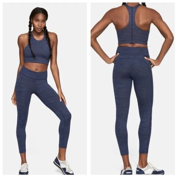 Outdoor Voices TechSweat 7/8 Flex High Rise Leggings Baltic Blue Size Small - Image 2