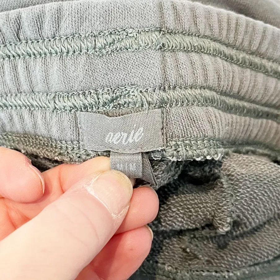 Aerie Jogger Pull On Sweatpants Green Medium - Image 3