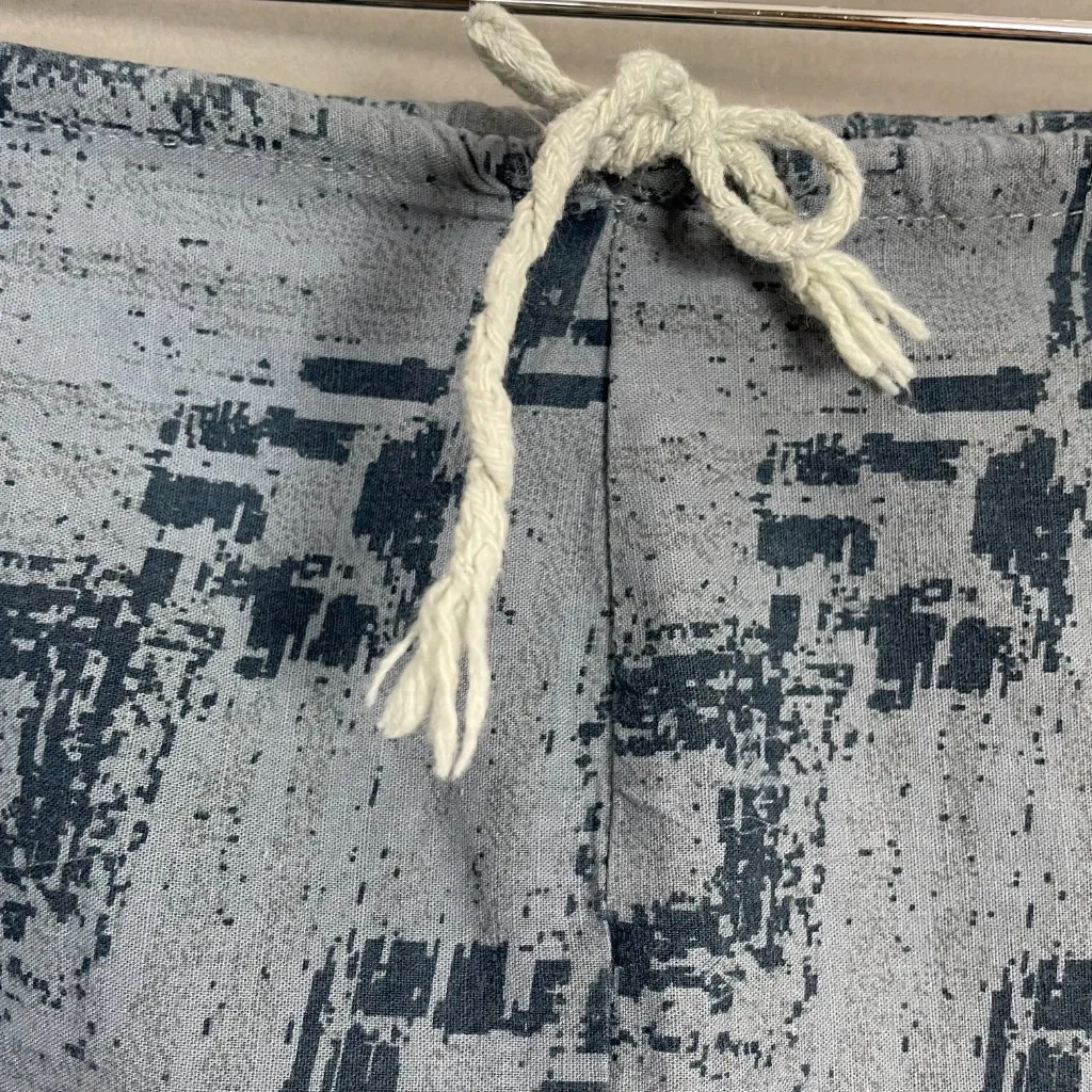 Handmade Salwar Pants Square Pattern‎ Blue Gathered Fabric Tie Waist One Size - Image 8