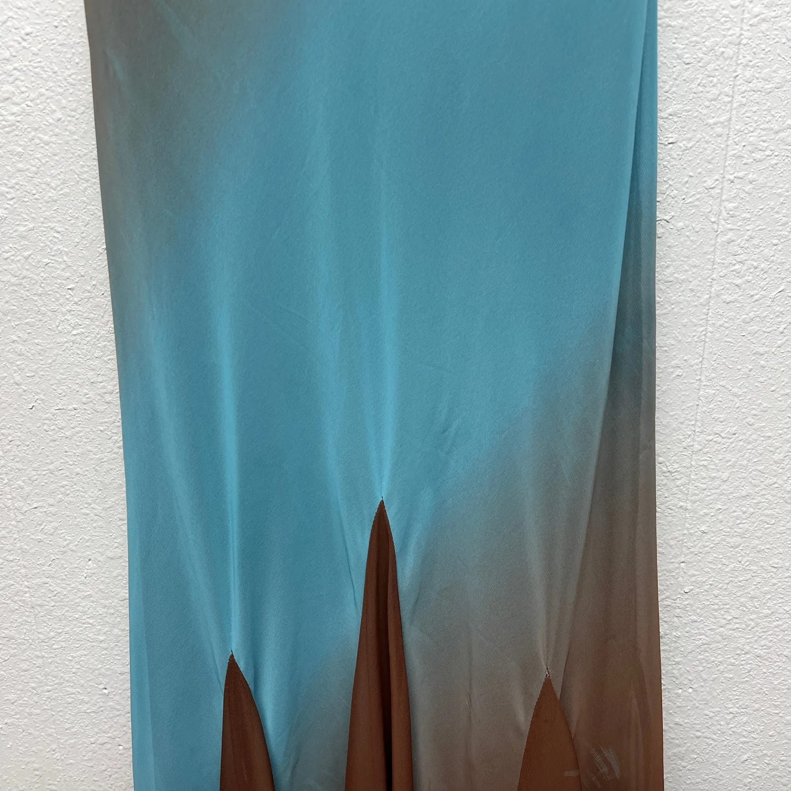 Vintage S.L. Fashions Sheer Babydoll Maxi Dress Womens 10 Fairy Y2K Wedding Prom Blue - Image 4