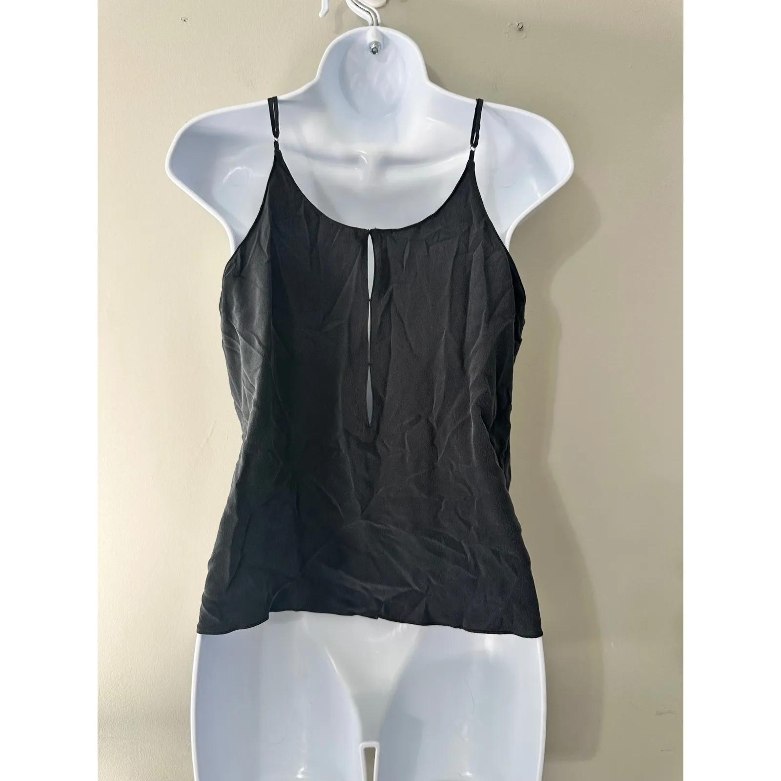 Rory Beca Black Silk Fringe Sleeveless Tank Top XS Women's Blouse‎ - Image 4