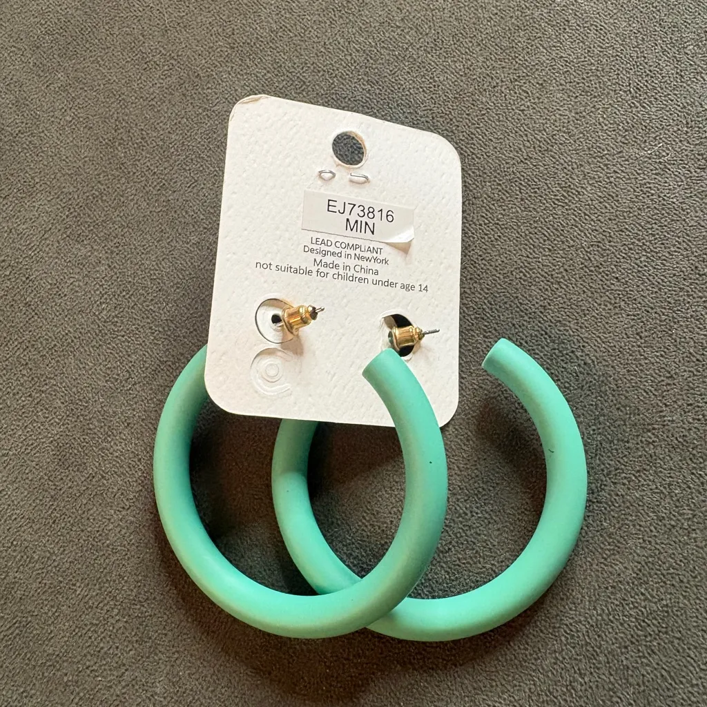 NEW Wish Turquoise Hoop Earrings - Image 2