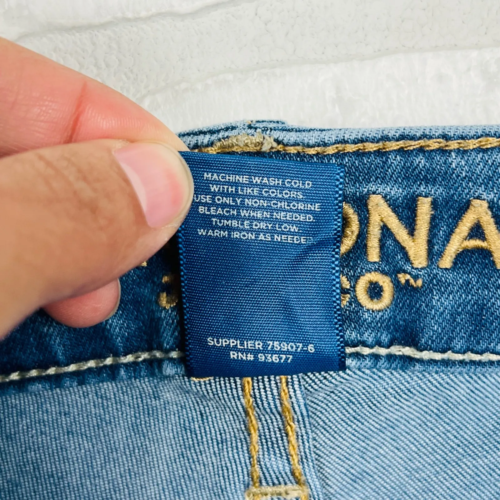 Arizona Jean Co. Women's Blue Denim Jeans Size 11‎ Regular Wash - Image 9