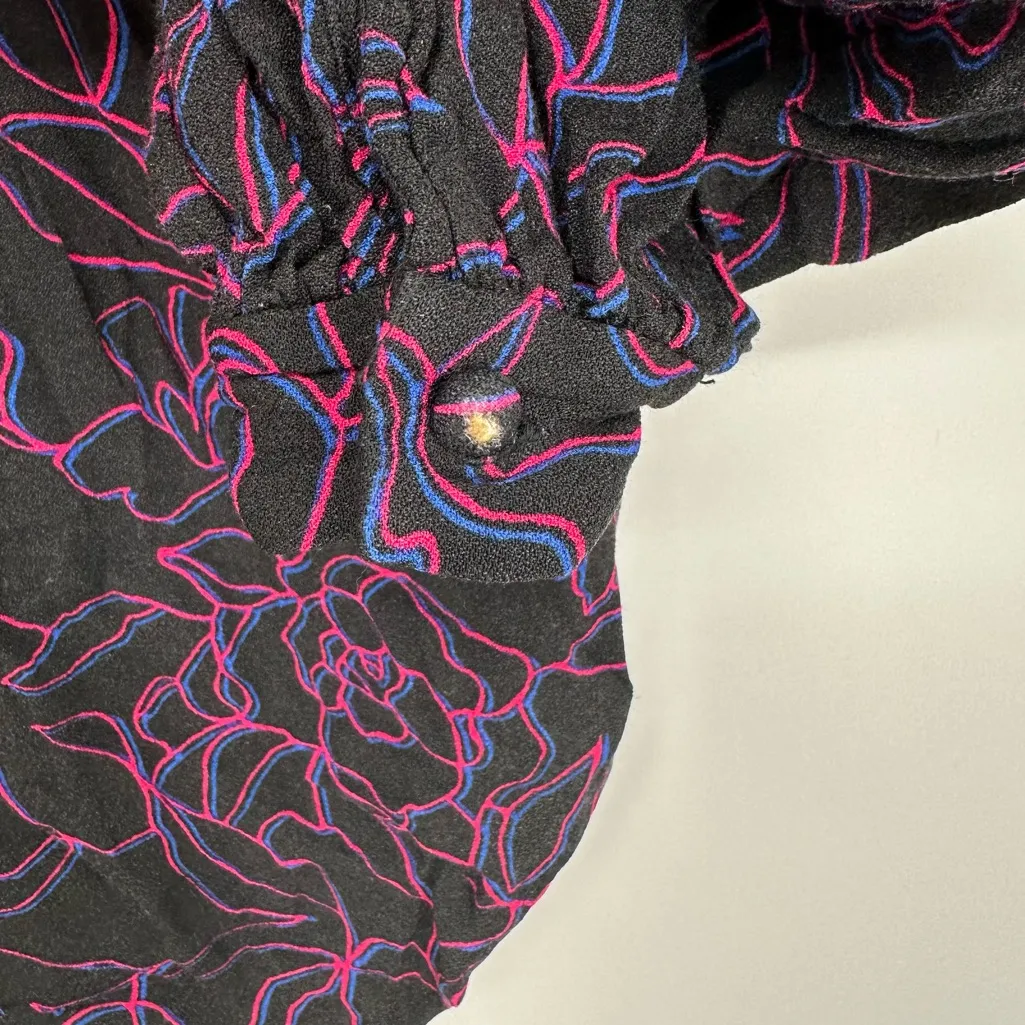 Equipment Cornelia Button Down Blouse size Small Floral Print Long Sleeves - Image 10