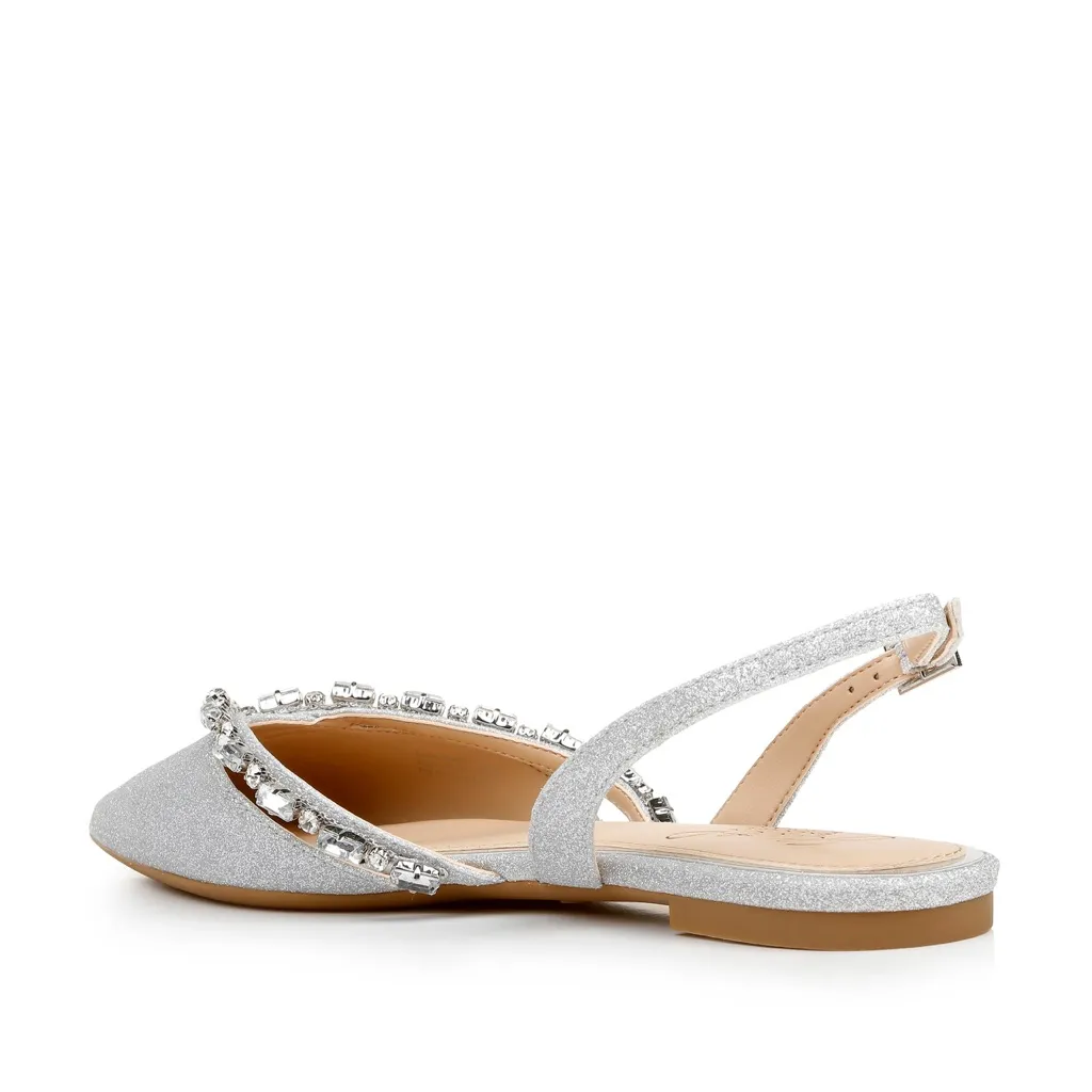 NWT Badgley Mischka Silver Heels with Rhinestone Accents - Image 11