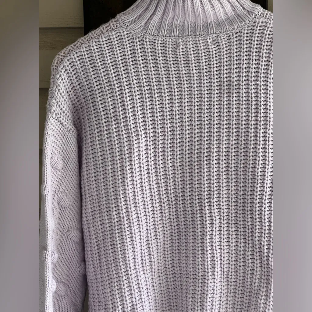 Moon & Madison Bobble Sleeve Sweater Purple Size XS - Image 11