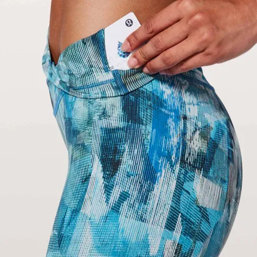 Sun Dazed Multi Blue Wunder Under High Rise Crop Pant 6 - Image 3