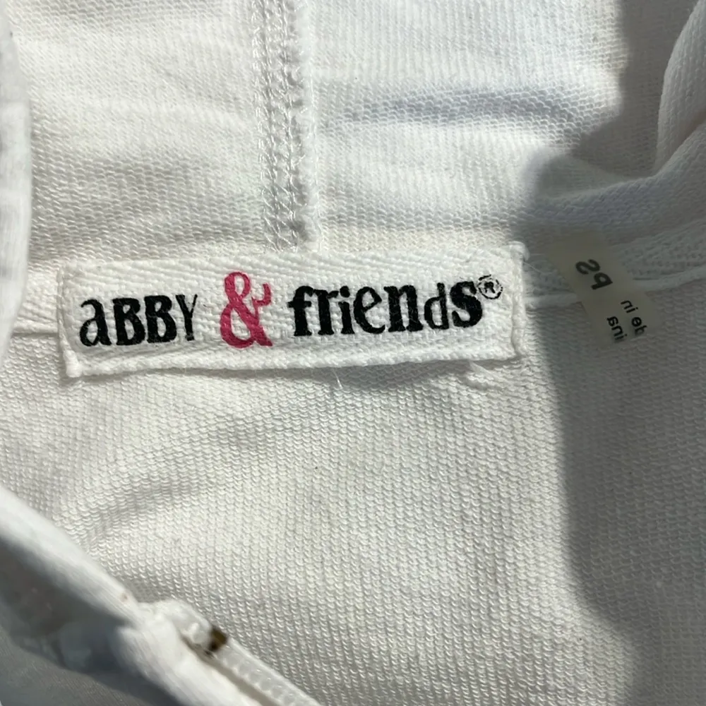 Abby & Friends White Cotton Sweatshirt Hoodie Jacket PS Womens Lightweight Size undefined - Image 6