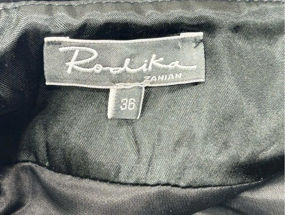 Rodika Zanian EU 36 US 6 / 8 Black Classic Formal Mini Pencil Skirt Professional - Image 7