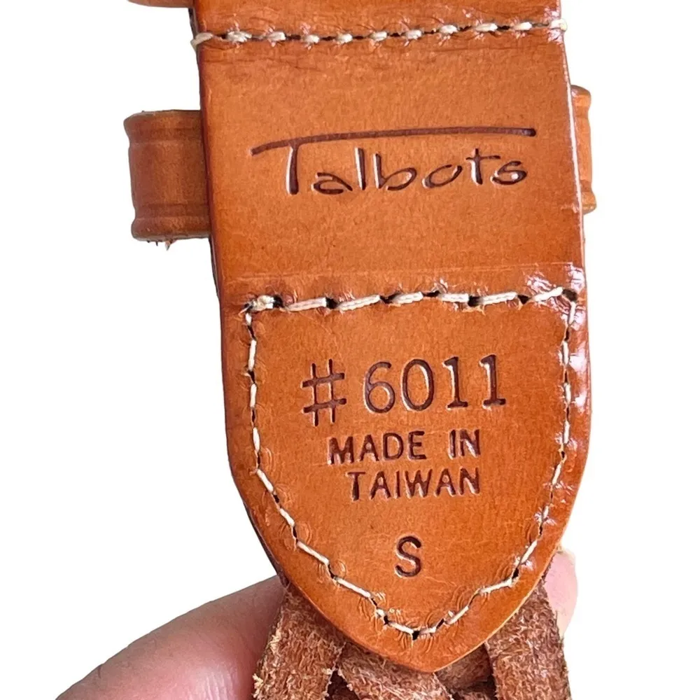 Talbots Vintage Women’s Brown Braided Leather Belt Size S Buckle - Image 4