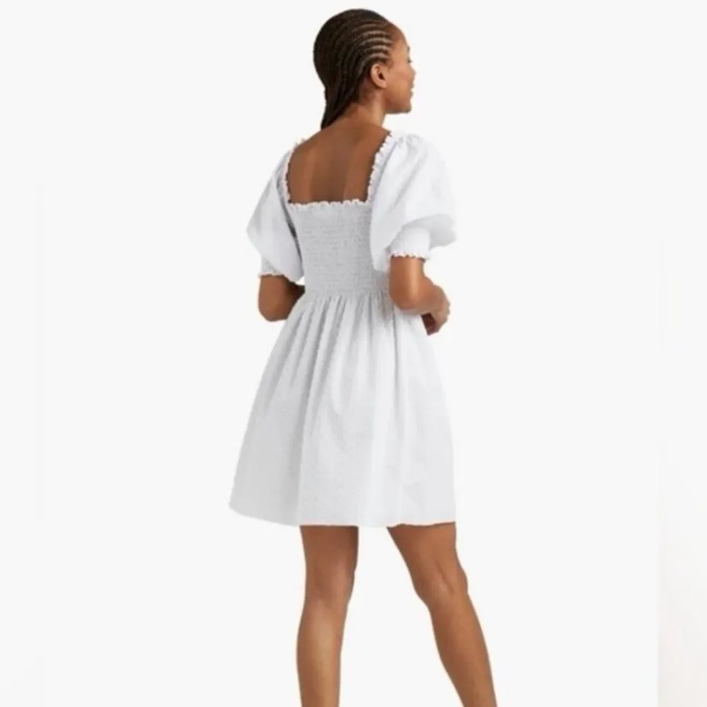 Athena Nap Dress in White Swiss Dot - Image 3