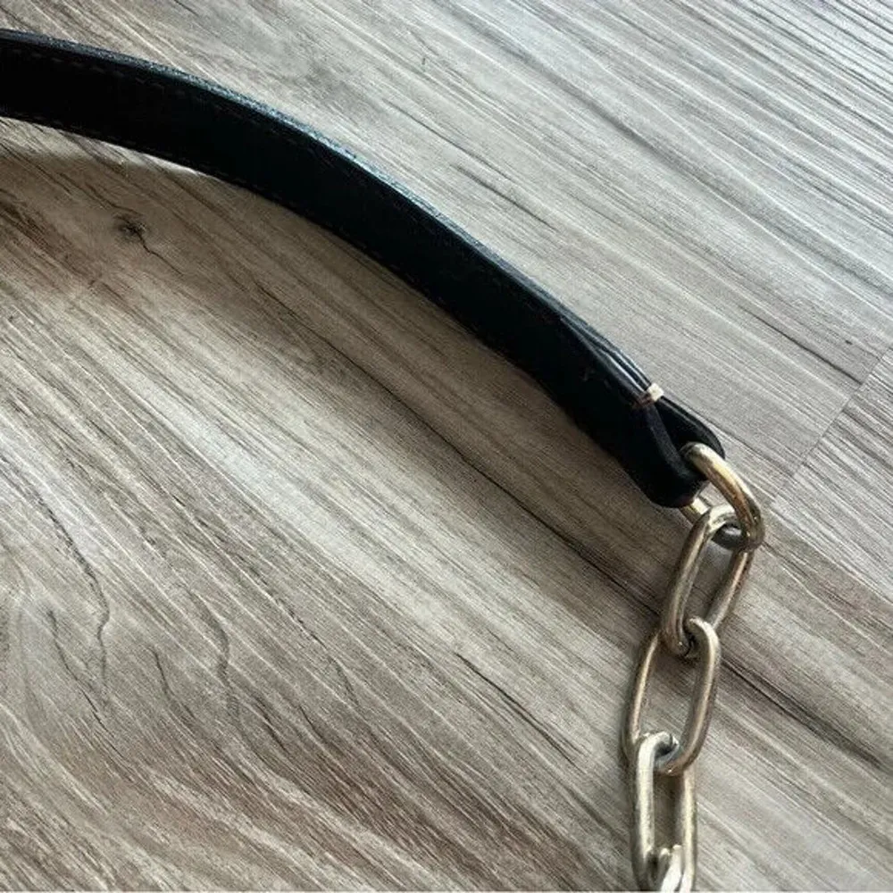 Cream Brown Trim Small Patent Purse J6423747 - Image 7