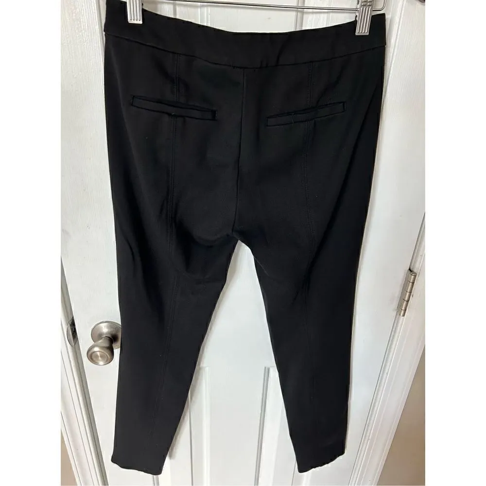 White House black market black stretchy pants size 2 flashy fancy trendy work pa - Image 5