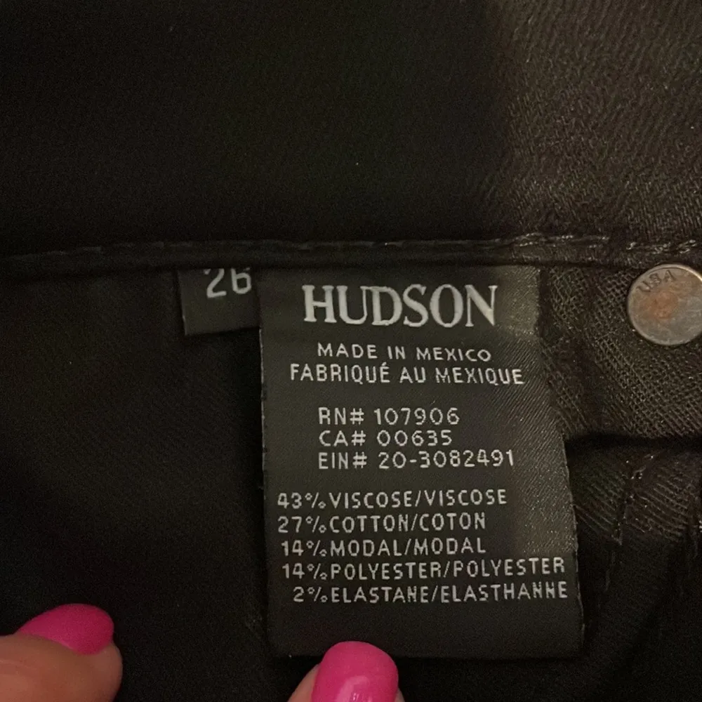 Hudson Black Nico Mid Rise Super Skinny Jeans 26 - Image 8