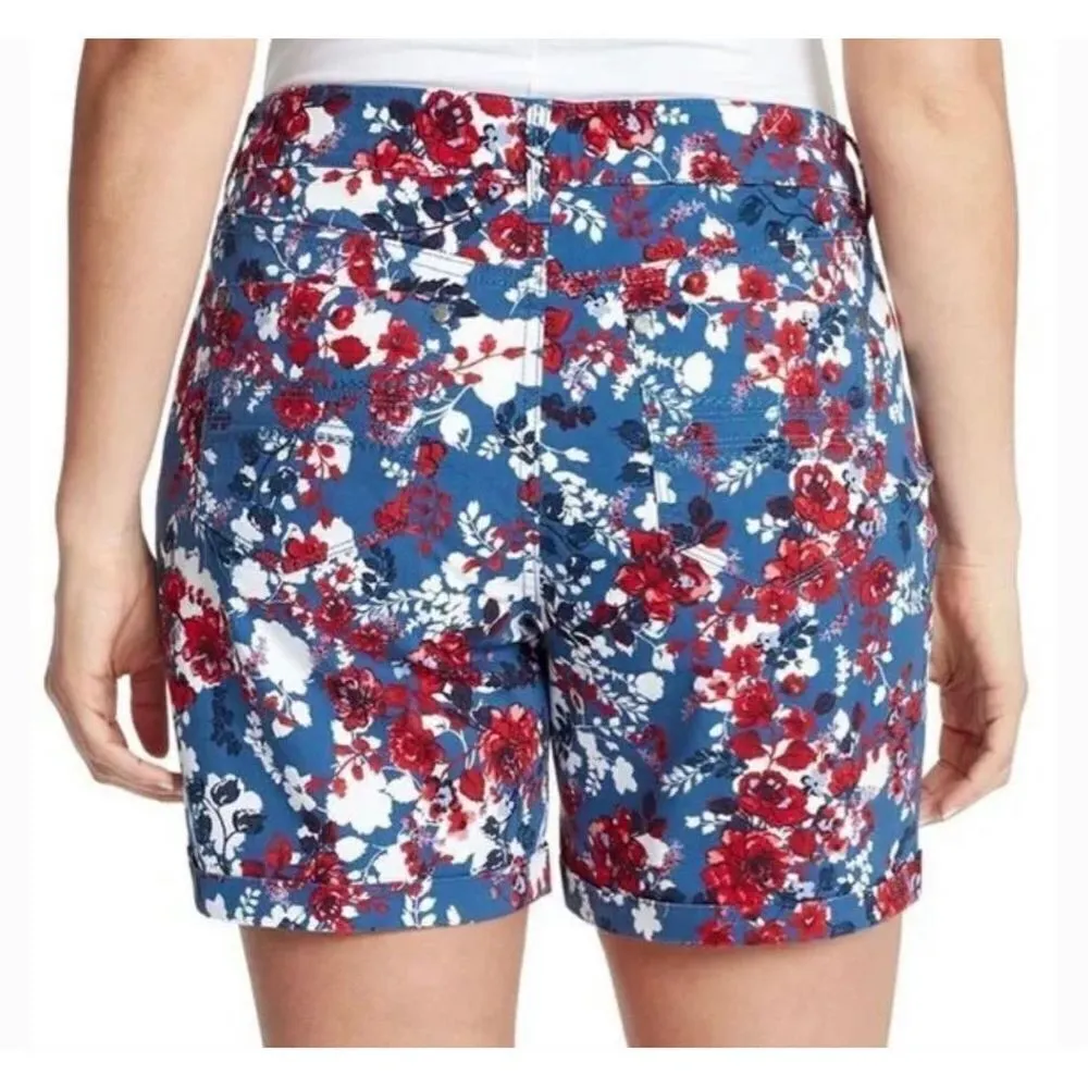 NWT Womens Bandolino Modern Fit Amy Floral Shorts w Stretch  - Sz 12 - Image 2