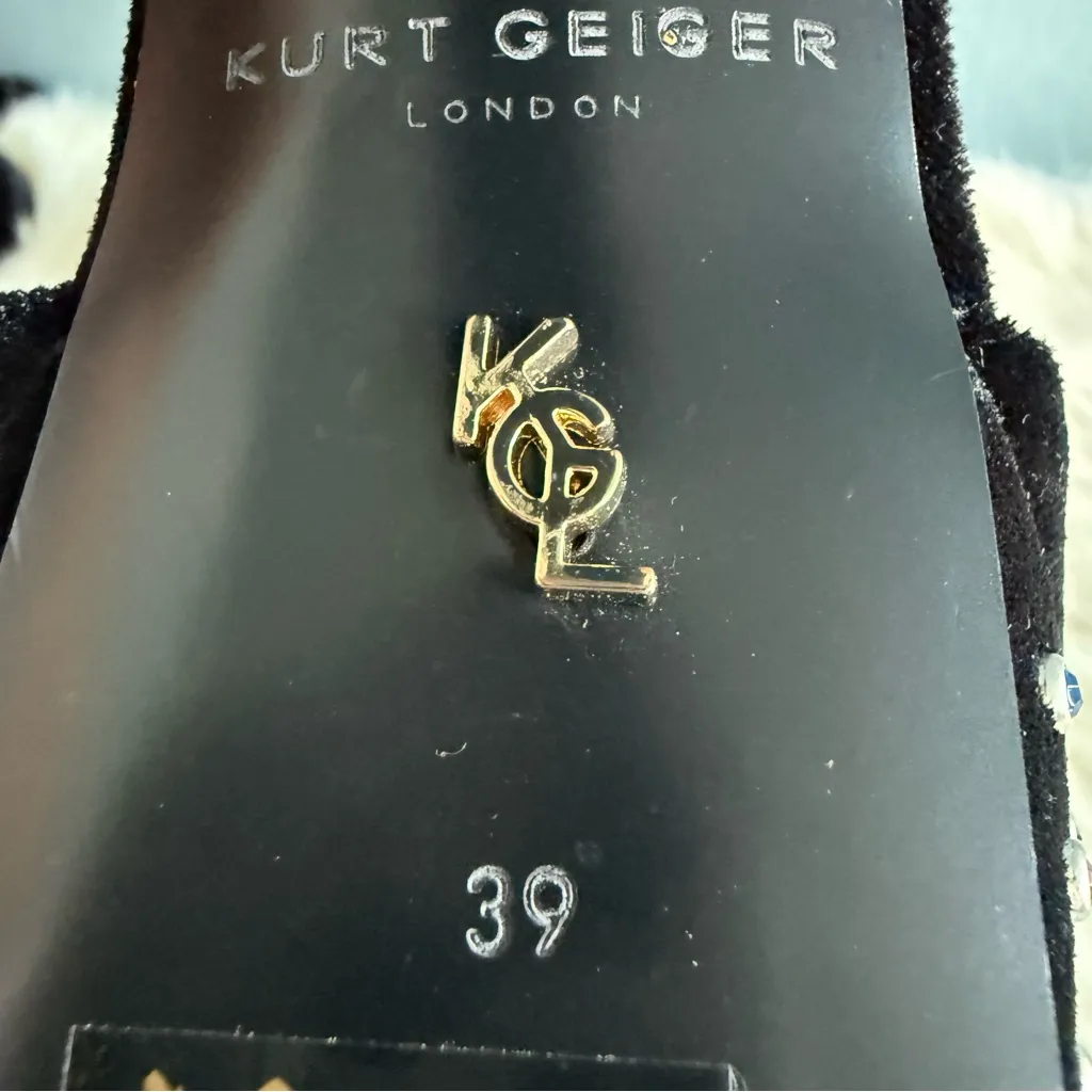 Kurt Geiger London Molten Velvet Stud Platform Heels - Image 13