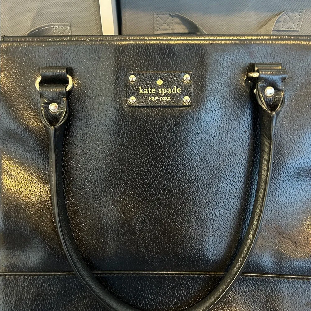 Kate Spade Black Leather Tote Bag - Image 2