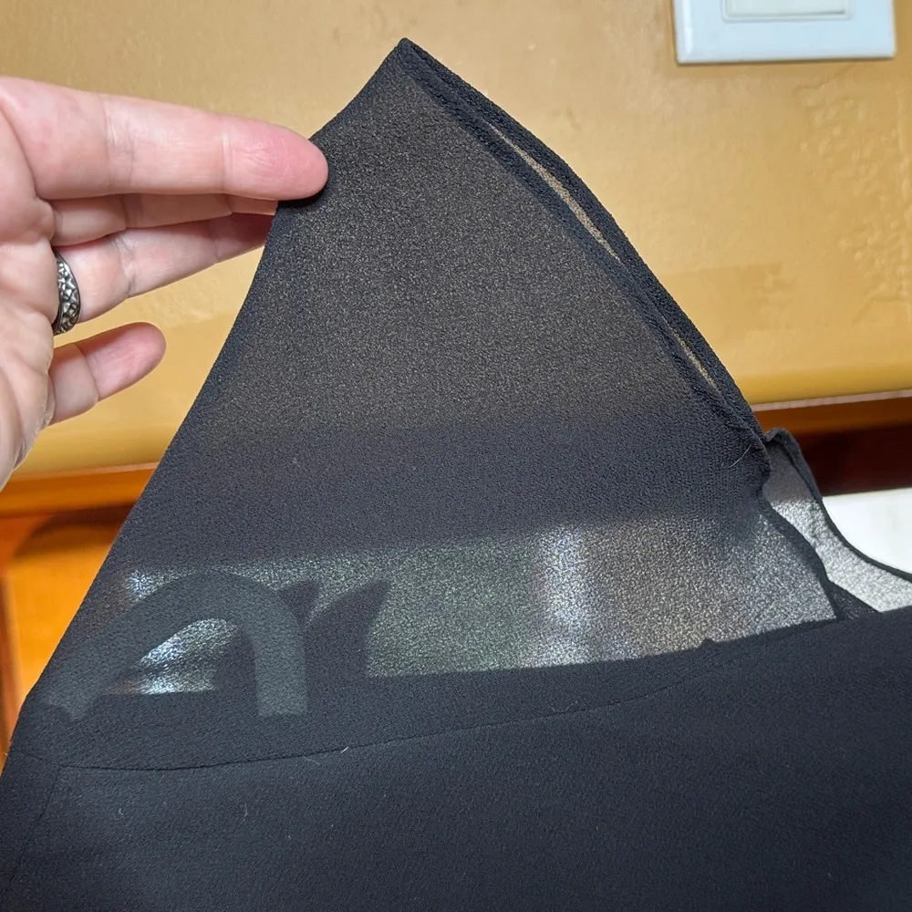 Vintage Virgo Black Lined Maxi Dress Size 14 - Image 8