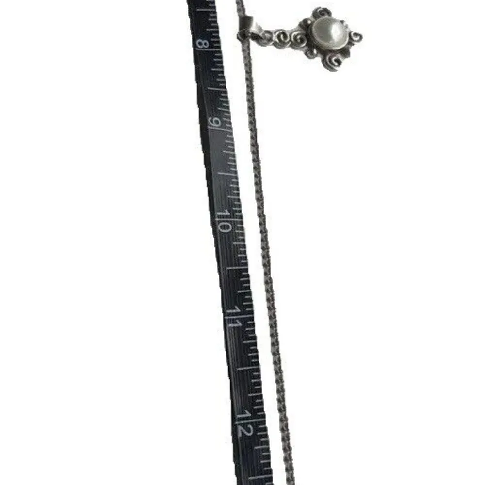 Sterling Silver 925 Women's Freshwater Pearl Pendant Thailand Signed JM Vintage - Image 15