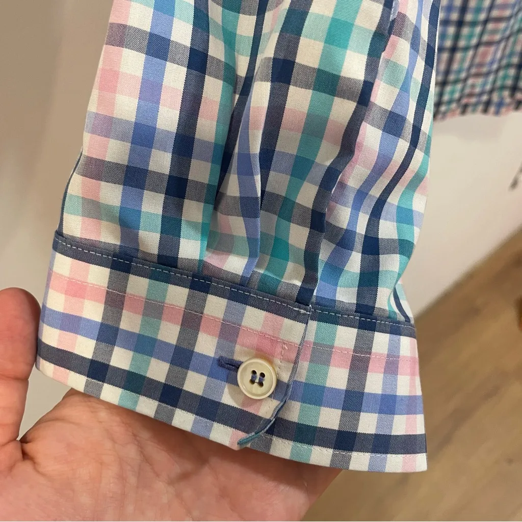 Talbots Multicolor Plaid Ruffle Blouse - Image 7