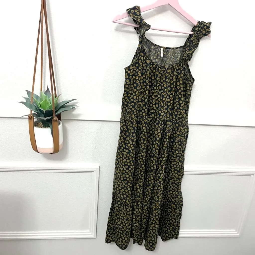 Rylee & Cru Abbie Tiered Maxi Dress Black Floral Adult Size XS - Image 3