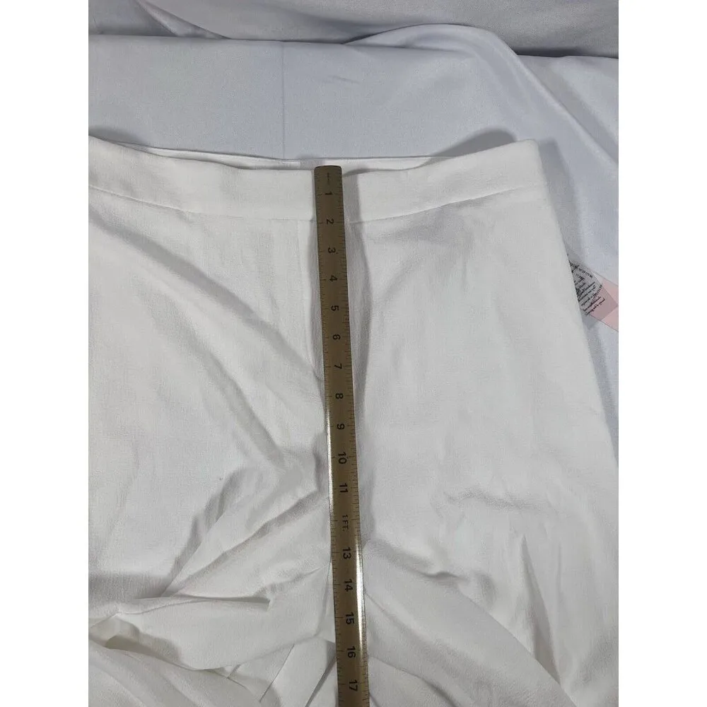 Nanette Lepore Women's Full Length Wide Leg Pants Called Cannoli Sz. 14 NWT Whit - Image 9