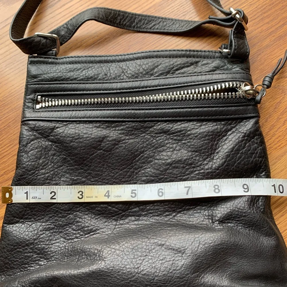 Margot Black Leather Purse Bag Shoulder Bag Women Accessories Medium - Image 2