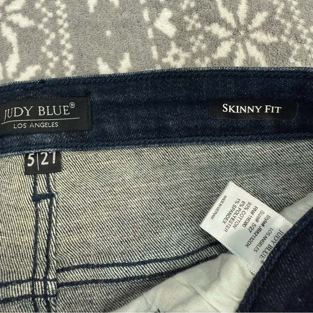 Judy‎ Blue Aspen Skinny Fit High Rise Dark Wash Jeans JB82132DK Size 5/27 - Image 3
