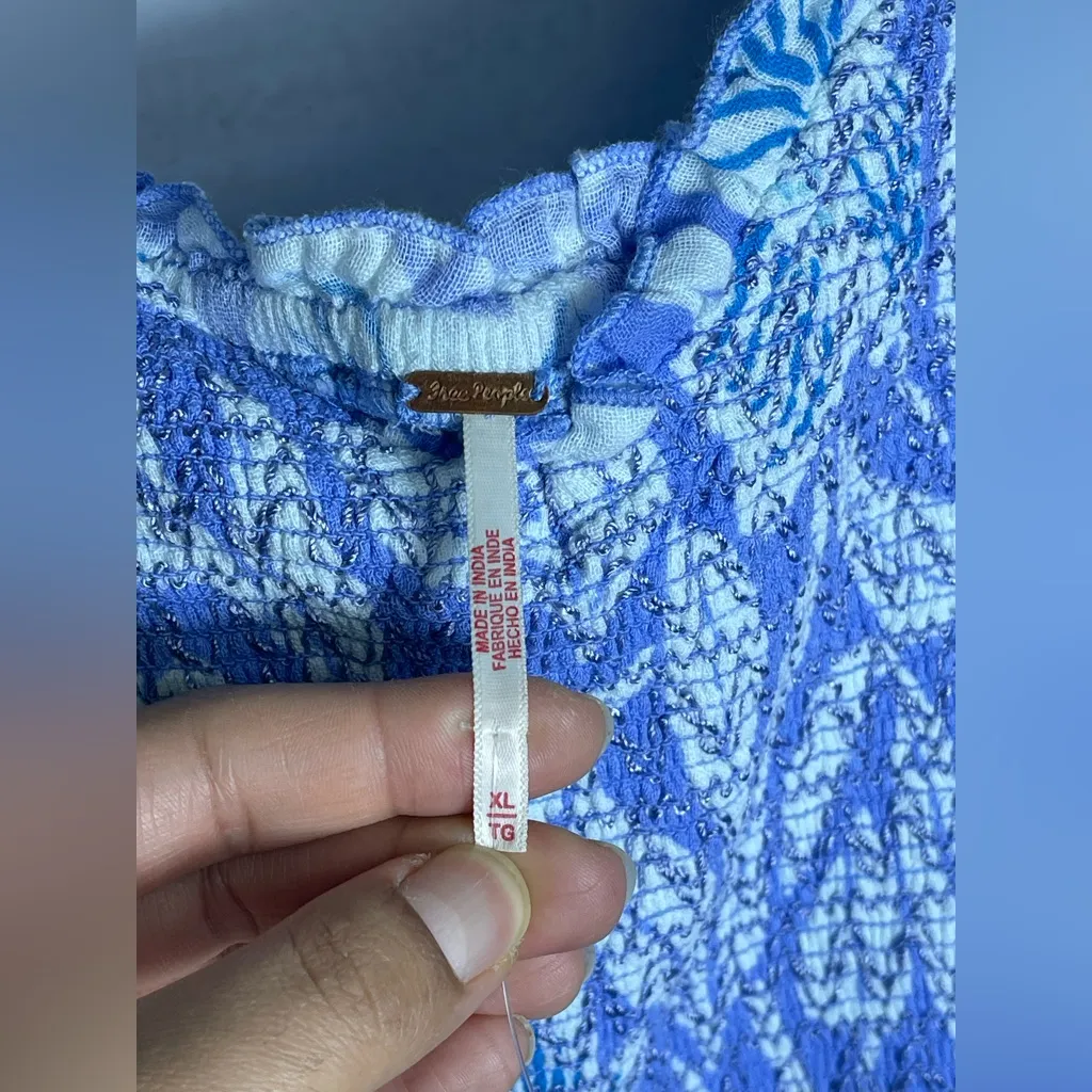 Free People
Women's Sweet Nothings Cotton Smocked Maxi Dress XL - Image 4