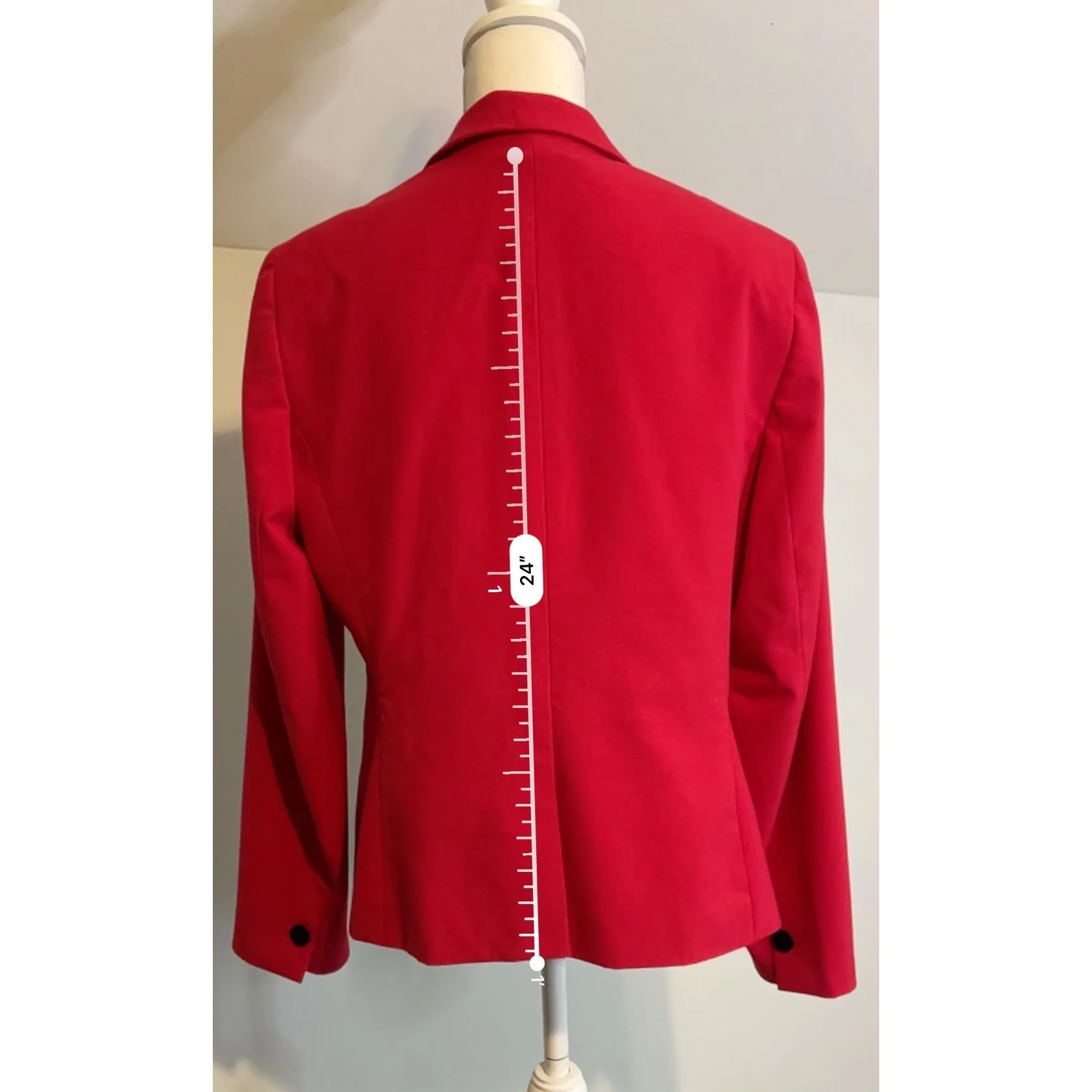 Women’s Bright Red Single Button Blazer Jacket sz12 - Image 4