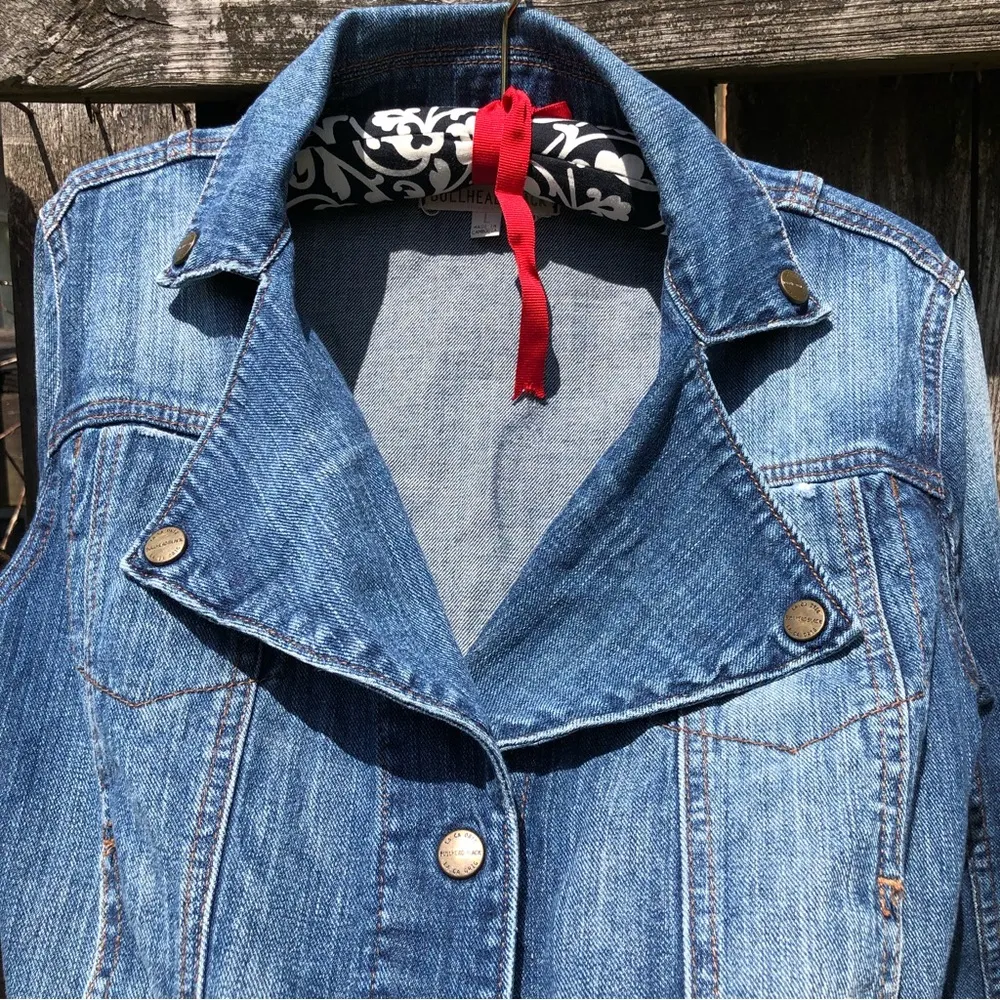 Bullhead Blue Denim Jean Jacket L - Image 2