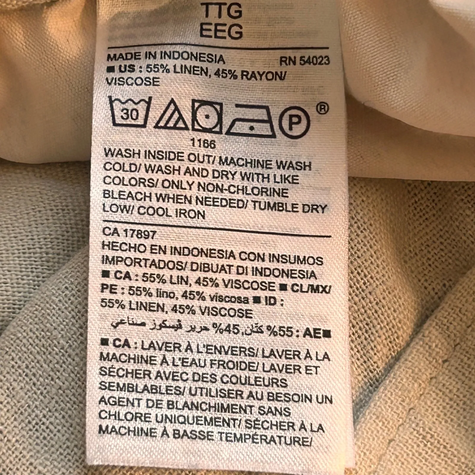 Old Navy Linen Pants Cream‎ XXL - Image 10