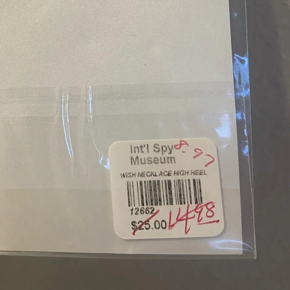 DOGEARED International Spy Museum Wish Necklace High Heel‎ Charm Red NWT - Image 3