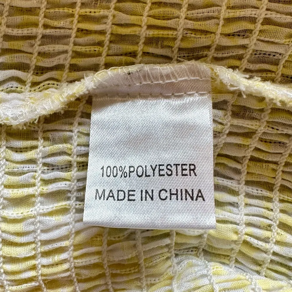 NWT‎ Women's Princess Polly Korina Seersucker Mini Dress Yellow & White Size 8 - Image 7