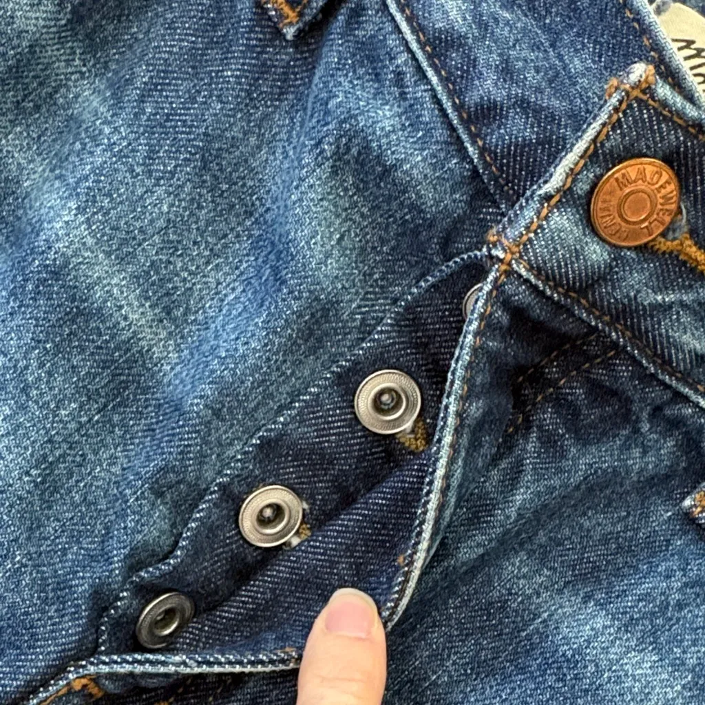 Madewell Low-Slung Baggy Wide Legs Jeans Size 28 medium wash - Image 6