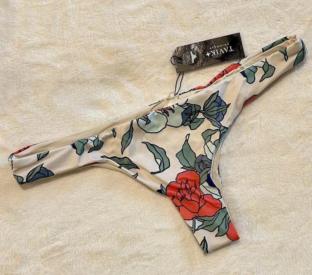 NWT Tavik Ali Mini Swim Bottom in Emma Floral Tapioca - Image 2