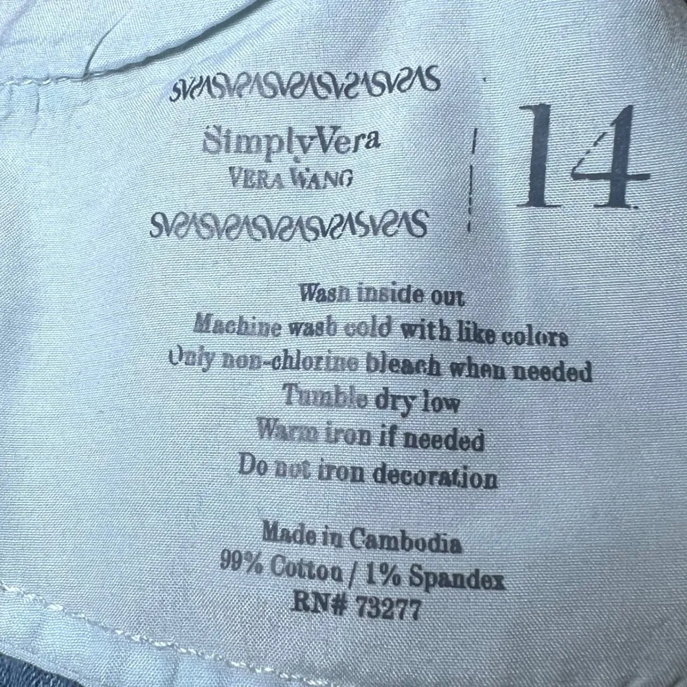 Simply Vera Vera Wang Blue Jeans Womens 14 Denim Straight Leg Casual Everyday - Image 5