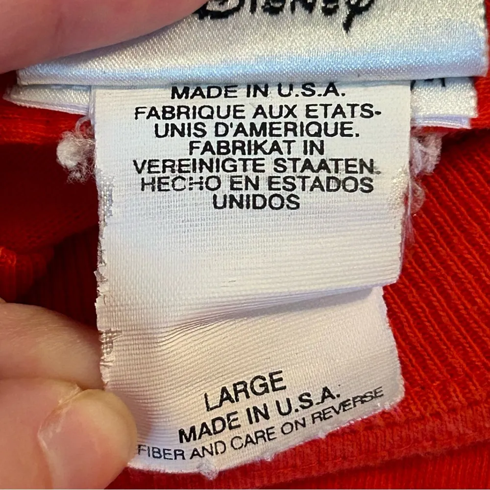 Vintage 90s Walt Disney World Winnie The Pooh Cartoon T-Shirt Adult Sz Lg Red - Image 5