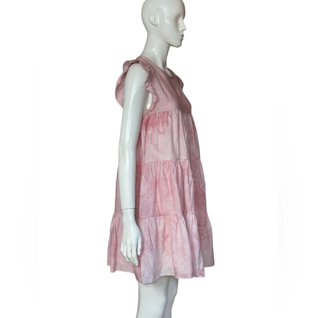 The Impeccable Pig Pink Tiered woman’s Dress Size Small - Image 3