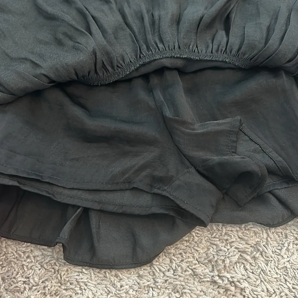 Entro black ruffle mini skirt Sz L - Image 5