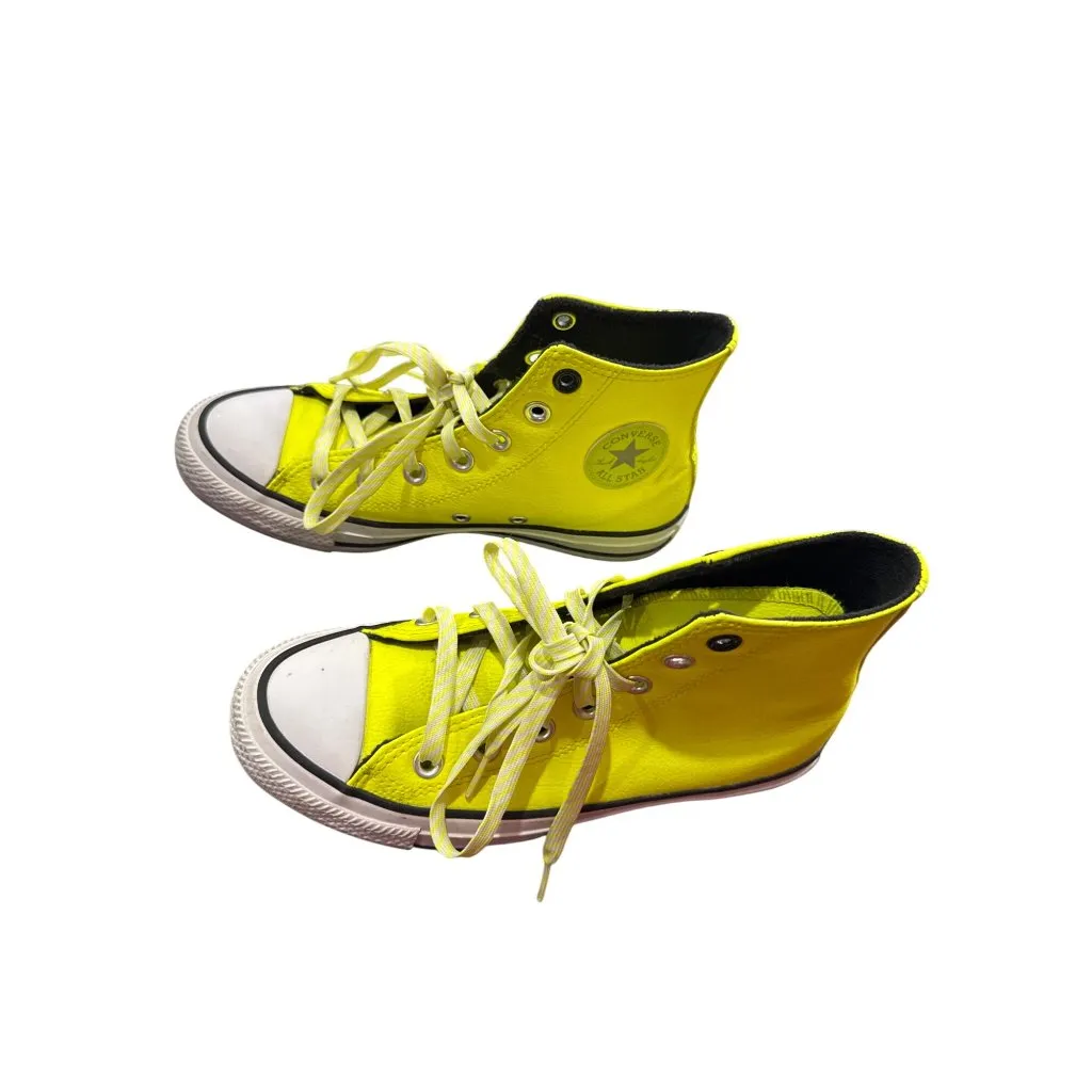 Converse Chuck Taylor Womens Yellow High Top Sneakers Size 6 SKU 8660 - Image 3