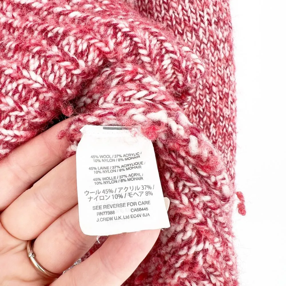 J.Crew  Marled Wool Blend Turtleneck Sweater M Pink - Image 6
