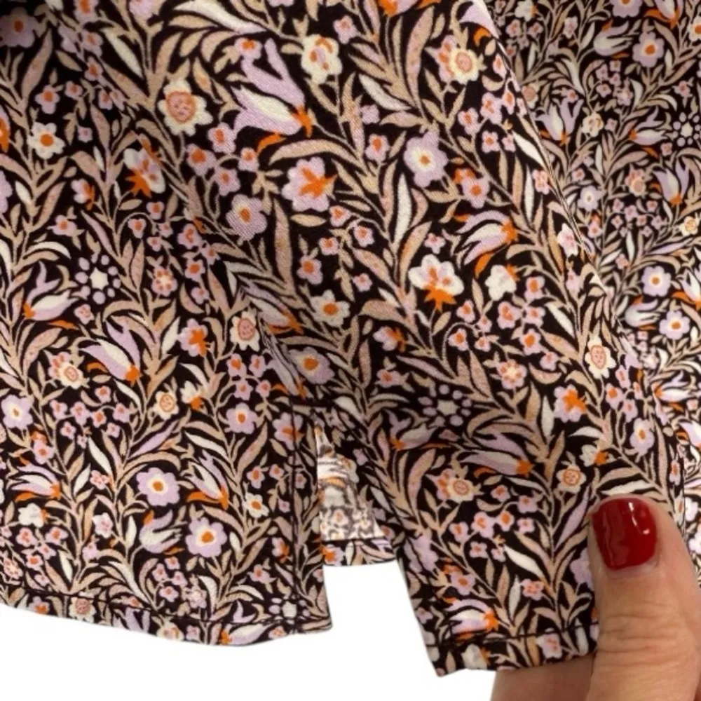 J. Crew Puff-sleeve Satin-back Crepe Top in Floral Flourish‎ L - Image 7