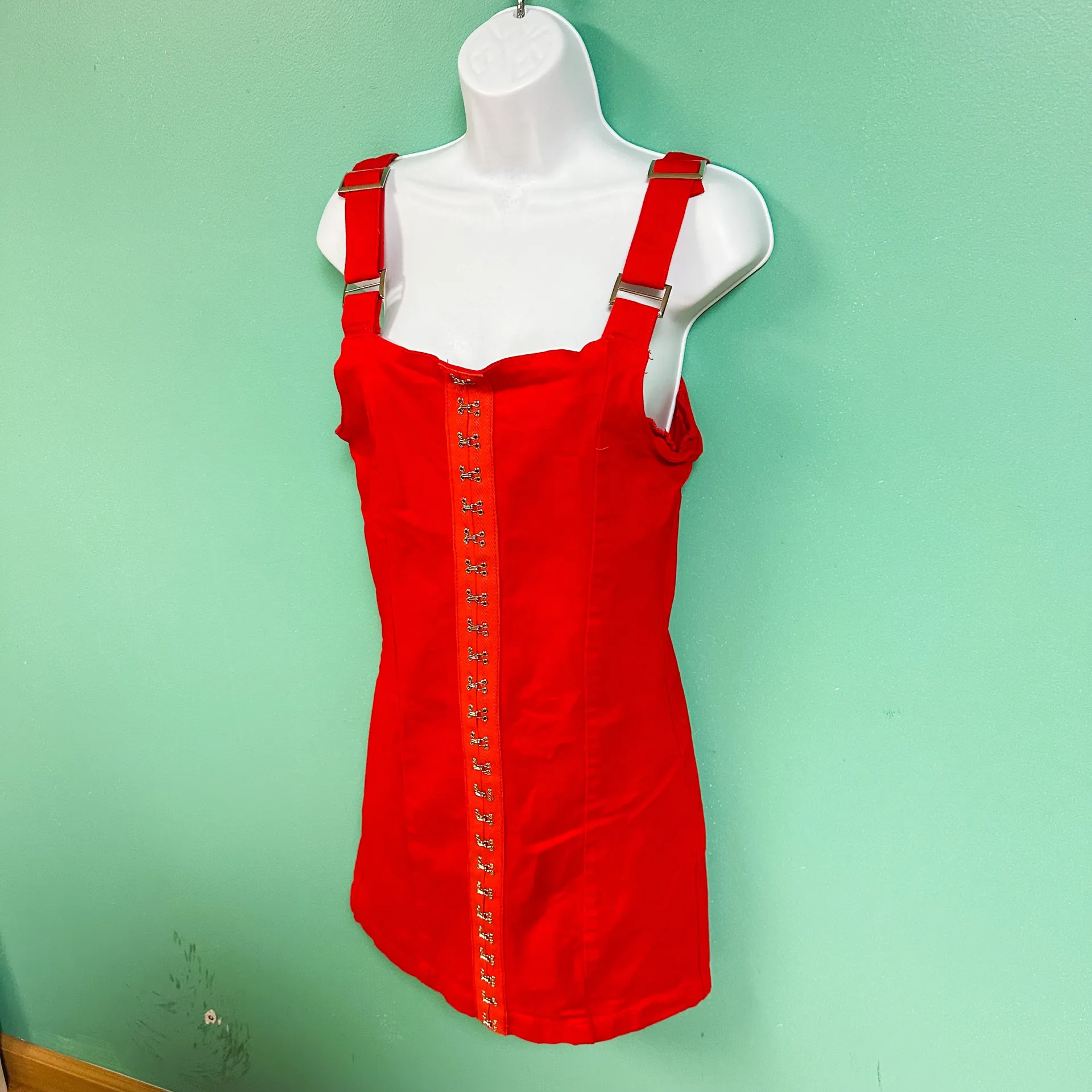 Pretty Little Thing Red Hook Mini Dress - Image 4